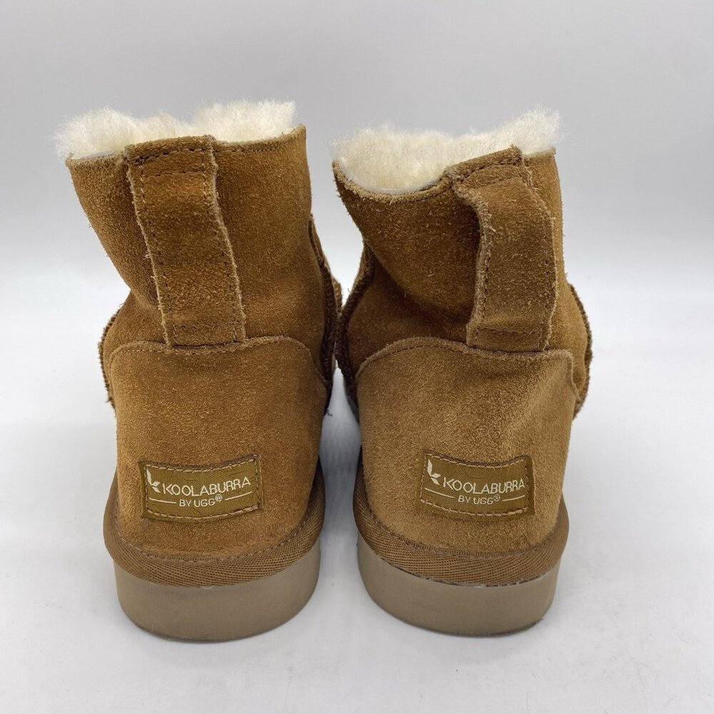 Koolaburra UGG Classic Ankle Boots Women 7 Brown Suede Shearling Lined 1015209 - Picture 4 of 13